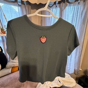 Strawberry Patch Cropped Tee
